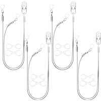 YorkSound Set of 4 Hearing Aid Clips, Adjustable Hearing Aid Holder String Anti-Lost BTE Clip with Storage Travel Case, Heari