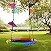 Joychoic Tree Swing,Extra Large 40'' Diameter Outdoor Tree Swing,Bonus Swing Straps Set of 2,Flag Set and 2 Carabiners