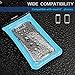 Waterproof Phone Pouch,FITFORT IPX8 Universal Floating Waterproof Case Fingerprints Available TPU Clear Dry Bag Compatible iPhone X 8 7 6 Plus Galaxy Google Pixel HTC LG Sony (2-Pack)-Black&Crystal