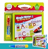 Colouring Doodle Book for Kids Tracing Drawing,Reusable Water painting Kits and 2 Magic Water Pens