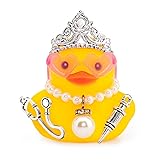wonuu Collectible Rubber Ducks for Car Dashboard Decoration Job Occupation Cosplay Rubber Duck (Nurse, Stethoscope, Syringe)
