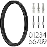 6" Stainless Steel Floating House Number 0, Metal Modern House Numbers, Mailbox Decor Number with Nail Kit, Coated Black, 911