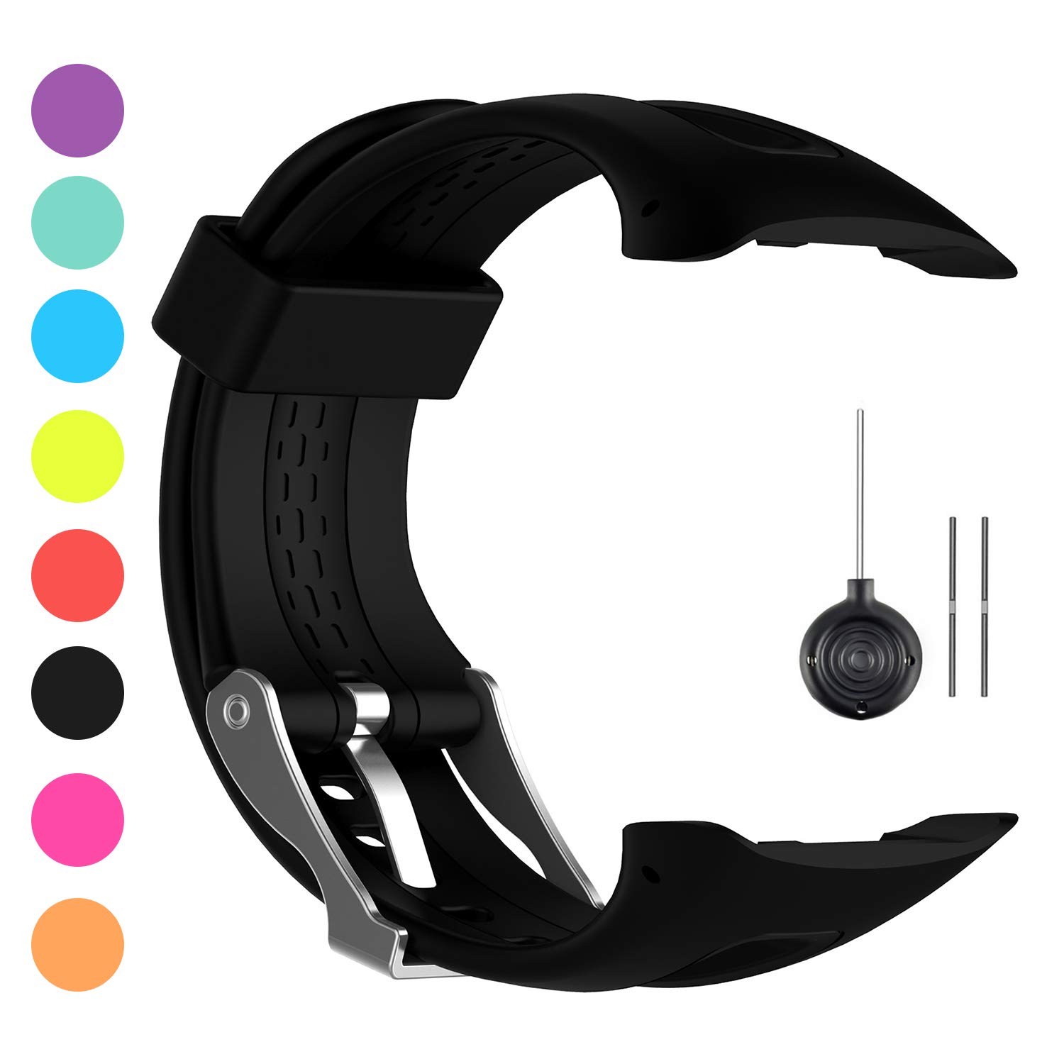 Band for Garmin Forerunner 10/15 Silicone Replacement Watch Band Strap