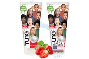 PEAK ESSENTIALS THE ORIGINAL TUNG BRUSH Tongue Cleaner Gel for Kids, Kids Tongue Cleaner Paste, Children's Tongue Scraper, Childs Tongue Scrubber, Fight Bad Breath, Made in USA (Set of 2)