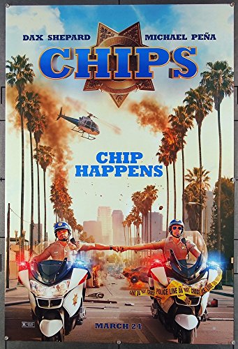 Chips (2017) Original Warner Brothers One-Sheet Movie Poster 27x40
Rolled Very Fine Plus DAX SHEPHERD MICHAEL PENA
