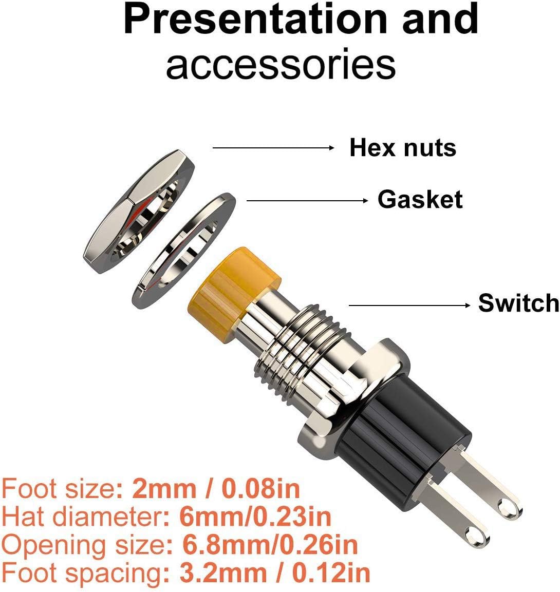 Gebildet 24pcs 7mm Mini Momentary Push Button 3V-6V-12V-24V-230V/1A - Image 3