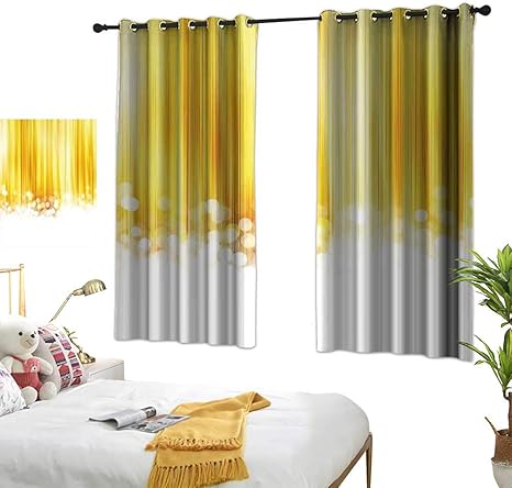 Amazon Co Jp Rupperttextile 黄色 スライドカーテン かわいいひまわり 野原 夏の背景 幸福 カラフル 自然 アートプリント ノイズ低減 72 Wx63 L ホーム キッチン