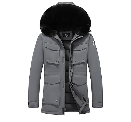 MOERDENG Men's Winter Thickened Warm Down Coats Windproof