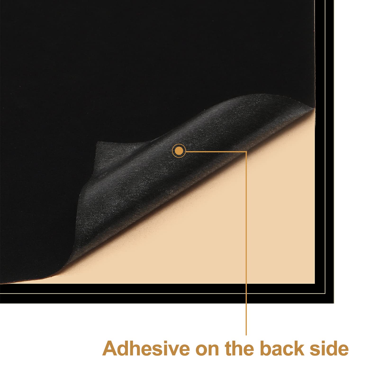 YaoHui 3-Pack Self-Adhesive Felt Sheets, Peel & Stick, A4 Size (8.3