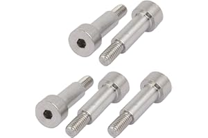 uxcell 304 Stainless Steel Hex Socket Shoulder Bolt 8mm Shoulder Dia 20mm M6 Thread 5pcs