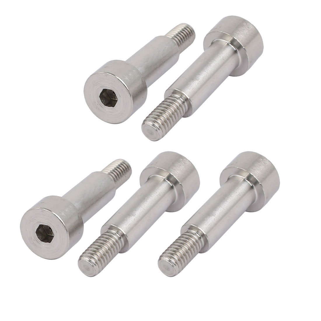 Sourcingmap 304 Stainless Steel Hex Socket Shoulder Bolt 8mm Shoulder Dia 20mm Shoulder Length M6 Thread 5pcs