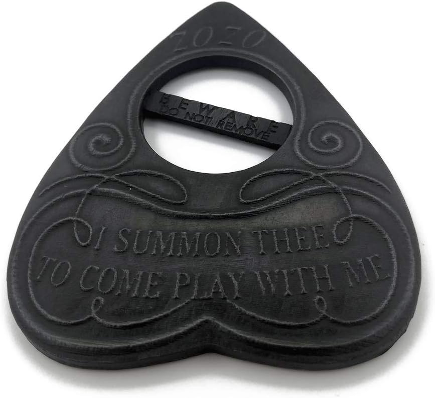 ZoZo Planchette featuring 'I Summon Thee to Come and Play with Me' Wording. Includes Safety Tab For Use With Ouija Board, Talking Board
