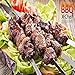 X-Chef 12-inch Metal Kabob Skewers, 304 Stainless Steel Barbecue Skewers Flat Skewer Sticks for Grilling, Pack of 12
