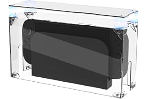 PlayVital Clear Acrylic Dustproof Cover for Nintendo Switch 2 | Magnetic Ventilation Top, Tool-Free Installation, Transparent