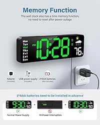 Digital Wall Clock, Digital Clock Large Display