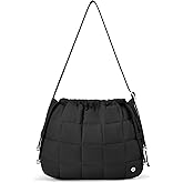 WESTBRONCO Puffer Hobo Bags for Women Puffy Nylon Shoulder Bag, Women's Quilted Handbags with Shoulder Wide Strap
