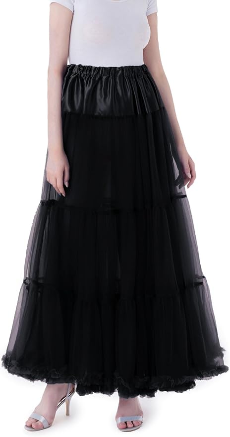 Tsygirls Women's Vintage 50s Tea Length Tutu Petticoat Underskirt Crinoline Slip Wedding 