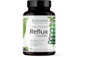 EMERALD LABS Reflux Health - Indigestion & Heartburn Relief with Mucosave FG, DGL, Aloe Vera, Probiotics, Digestive Enzymes & More* - 60 Vegetable Capsules (30-Day Supply)