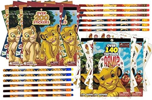 Disney Lion King Party Favors For 12 Guests Stickers, Tattoos