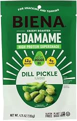 Biena Foods Dill Pickle Edamama Snack, 4.75 OZ