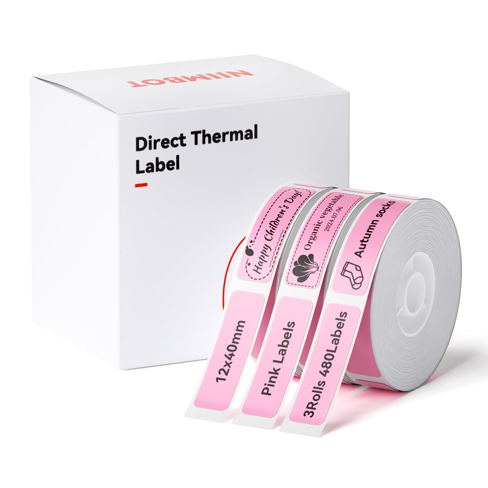 NIIMBOT Label Maker for D11/D110/D101, 3 Rolls Waterproof Labels Thermal Tape for Home Office Labeling Replacement