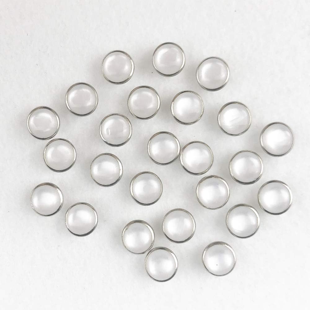 Pearl Snaps Fasteners Kit, 10mm Clothes Ring for Western Shirts Clothes Prong Ring Snaps