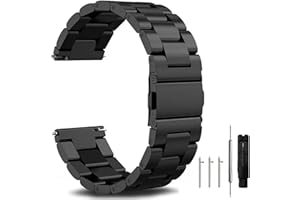 Nixiamy Nxiamy Quick Release Stainless Steel Watch Band Metal Matte brushed Watch Strap 16mm 18mm 20mm 22mm 24mm Smartwatch Replacement Band Men Women