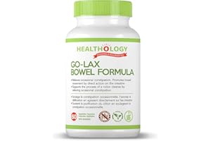 Healthology Go-Lax Bowel Formula – Relieves Occasional Constipation, Softens Stool & Promotes Bowel Movements – 60 Vegetable 