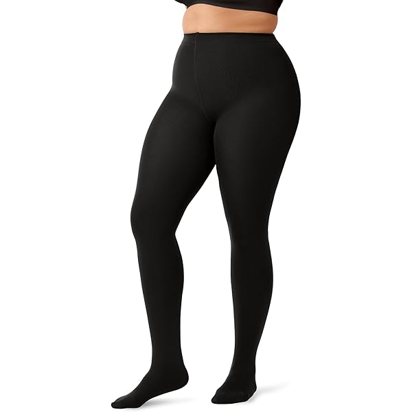 Gatta Medias Negras Lisas Para Mujer | Medias Opacas Con Cómoda Cintura Elástica De Encaje SOFTI-COMFI 140 [Made In Europe], Negro