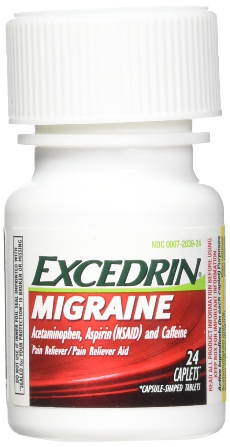 Galleon Excedrin Migraine Caplets For Migraine Pain Relief, 24 Count