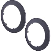 FOCMKEAS 2Pcs Pipe Cover Decoration, Fit 4.33"(110mm) Pipe, Black | PP Plastic Flangen Water Pipe Cover Decoration, Escutcheon Pipe Collar for Wall Pipe Tube Decoration