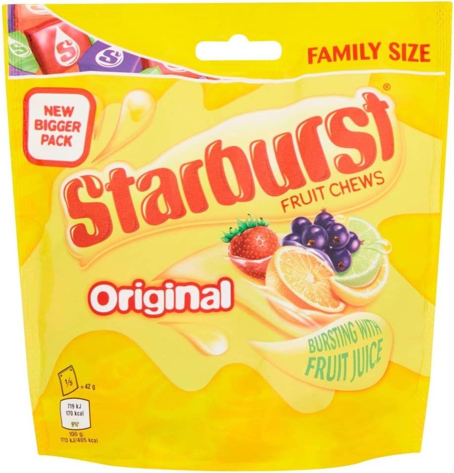 Starburst Original 210g x 12 Packs KidsParty Sweets Candy Confectionary