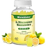 Warmbioder L-Theanine Gummies for Kids & Adults, l'theanine 400mg with Ashwagandha, GABA, 5HTP,L-Theanine Chewable Supplement for Relax, Zzz & Focus Support,Lemon Flavor
