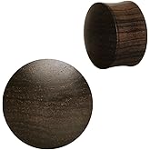 Pierced Owl - Organic Ebony Wood Double Flared Saddle Plugs, Sold as a Pair