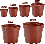 Muzhira 10pcs Seed Starting Pots 13.6cm Plastic Nursery Plant Containers view 5