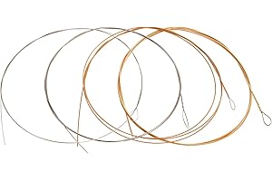 Cedilis 5 Sets 4-String Banjo Strings, ADGC Stainless Steel Coated Copper Alloy Wound, Loop End, (.009 .016 .023 .030)