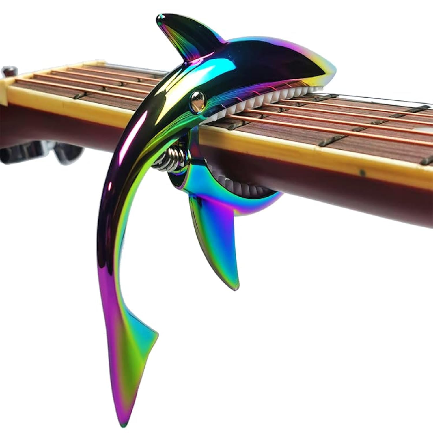 Imelod Guitar Capo for Acoustic and Electric Guitar, Shark Capo, Zinc Alloy, Colorful