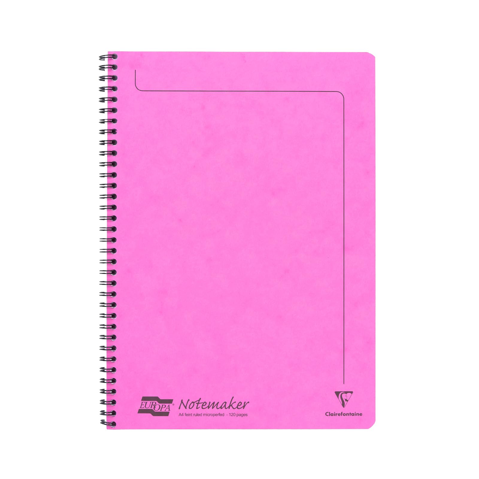 Clairefontaine 3084Z - One Notemakers Spiral Notebook Europa Fuchsia - A4 21x29,7 cm - 120 Detachable Ruled Pages - White Paper 90 g - Glossy Card Cover — image 1