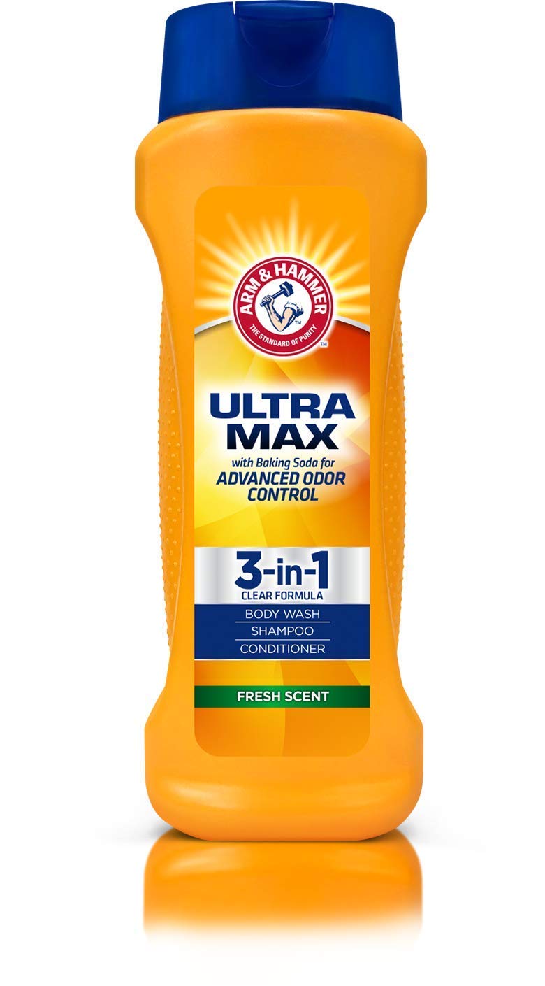 Arm & Hammer Ultra Max 3-in-1 Shampoo Conditioner Body Wash (Fresh Scent) 12 oz