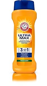 Arm & Hammer Ultra Max 3-in-1 Shampoo Conditioner Body Wash (Fresh Scent) 12 oz