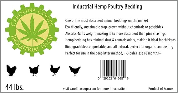Carolina Coops Industrial Hemp Bedding For Chickens