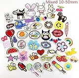 24pcs 1-5cm Randomly Embroidered Fabric Iron on Cartoon Sticker Patches/badges for Kids Clothing