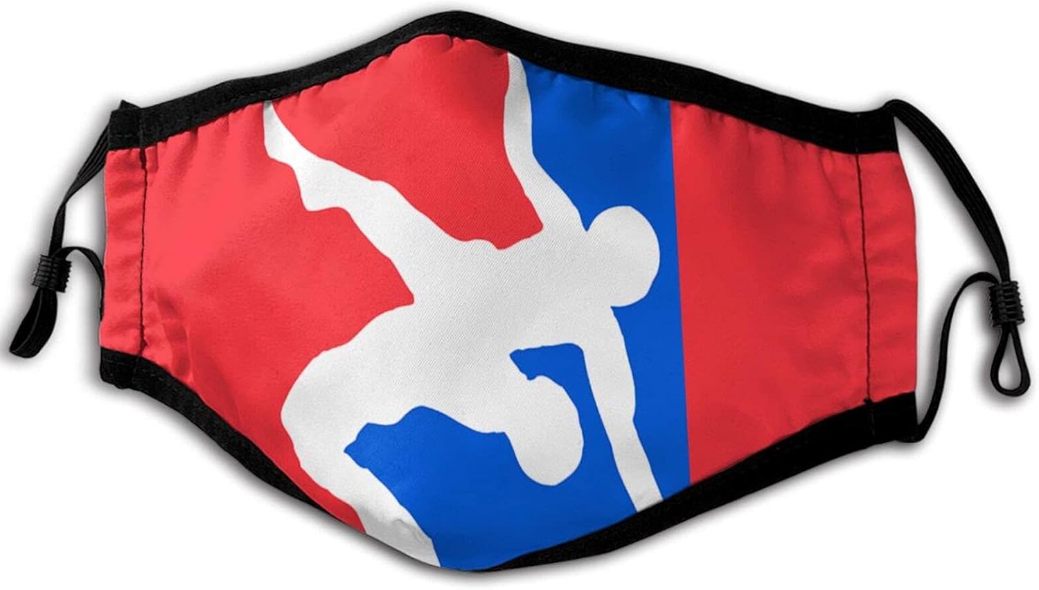 US Wrestling Face Mask Reusable Face Shield Mouth Mask Washable Black