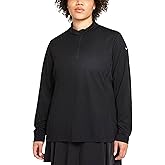 Nike Women's Dri-fit Uv Victory Long-Sleeve Half-Zip Top (as1, Alpha, m, Regular, Regular, Black)