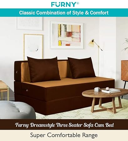 Furny Dreamstyle Three Seater Sofa Cum Bed 3 Years Warranty 36
