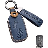 YINEOR for Lexus Key Fob Cover Leather Car Key Case Keychain Fob Holder