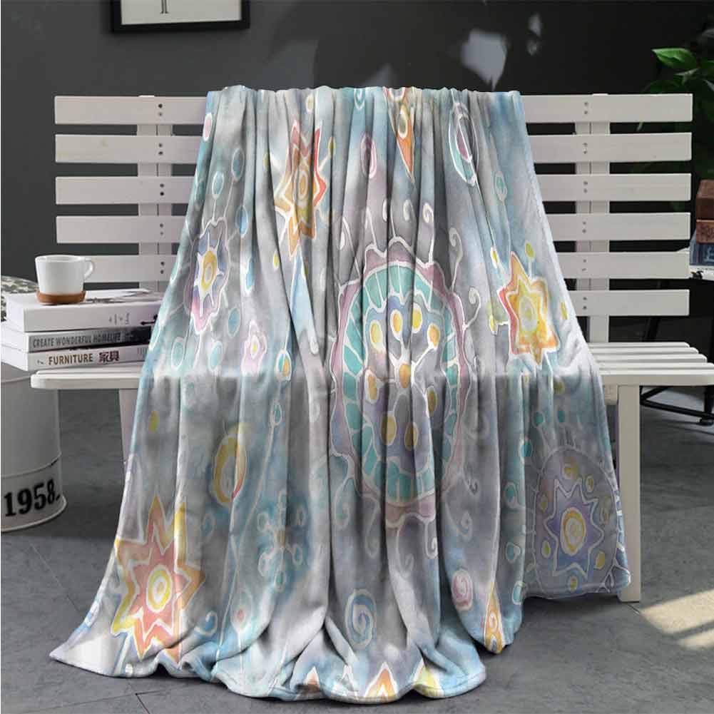 nooweihome Batik Heavy Blanket Flower and Star Paint Splash Velvet Plush Blanket Twin 80"x60"