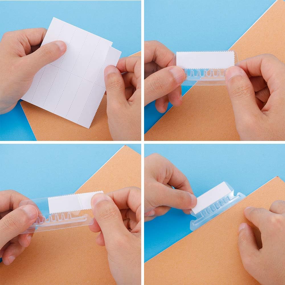 Uspeedy- 120 Sets File Folder Tabs Hanging File Folder Tabs with 300 Sets Inserts for Hanging Folders Clear Plastic Hanging File Tabs for Quick Identification(Colorful): Pet Supplies