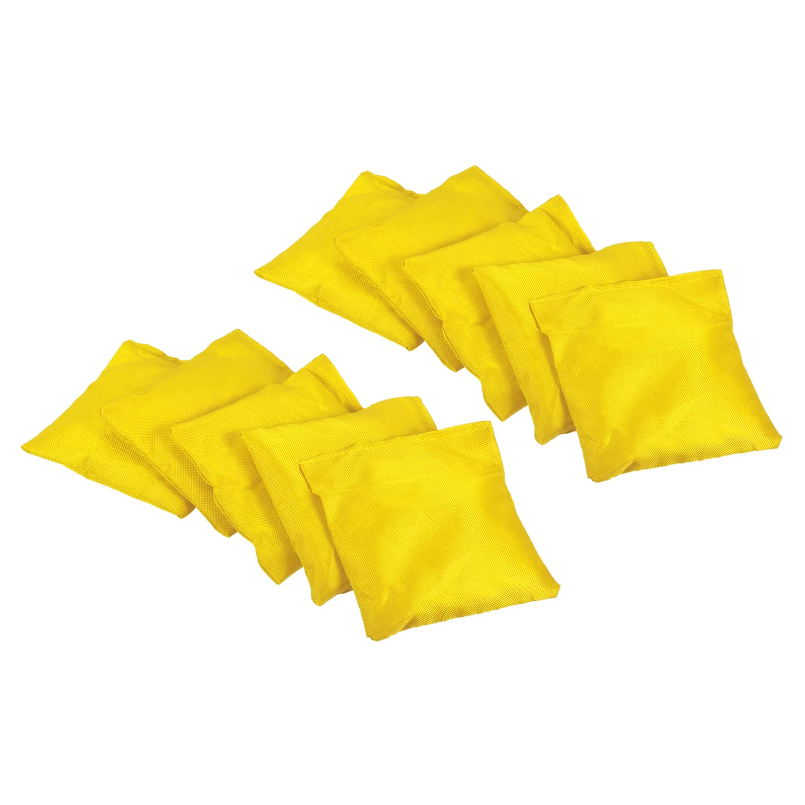PATIKIL Cornhole Bean Bags, 10 Pack Canvas Sandbag for Carnival Outdoor Yard Party Hand Tossing Game, Yellow