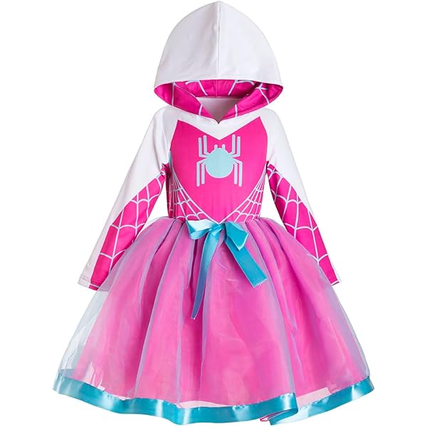 Marvel Spidey and His Amazing Friends Ghost-Spider Little Girls Pullover Hoodie 6